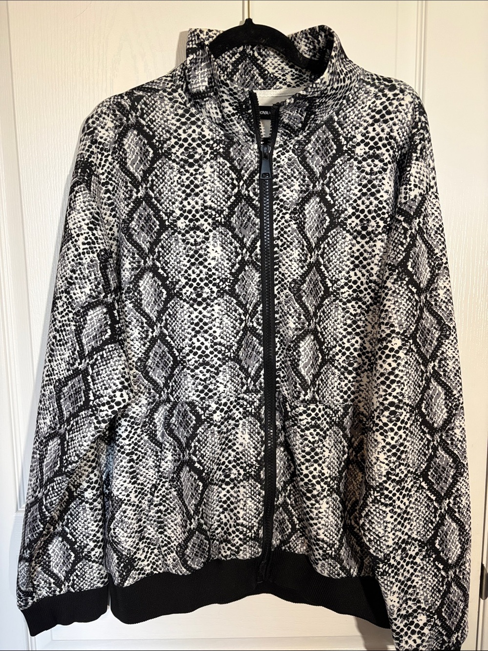 Snake print zip up